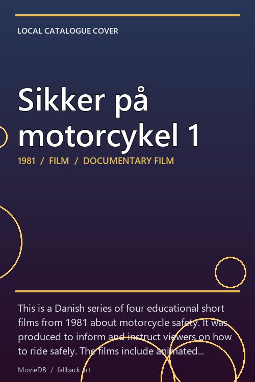 Sikker på motorcykel 1 poster
