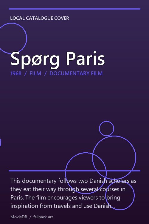 Spørg Paris poster