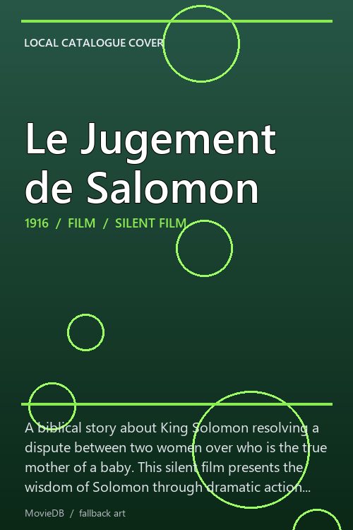 Le Jugement de Salomon poster