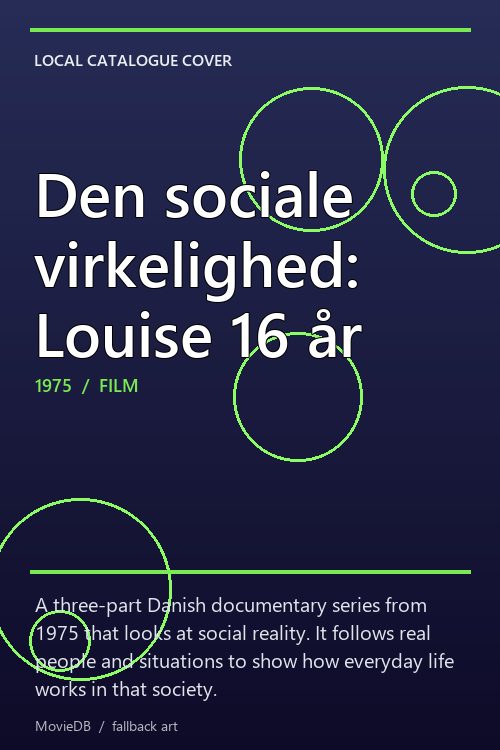 Den sociale virkelighed: Louise 16 år poster