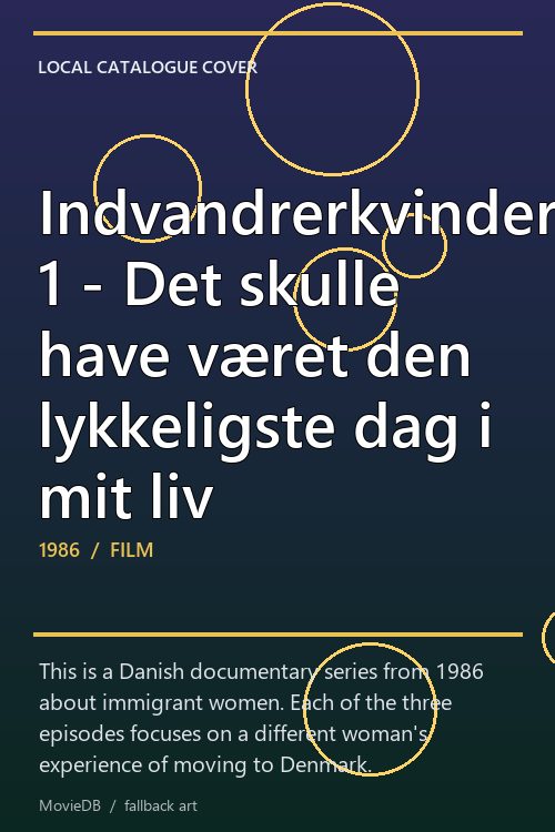 Indvandrerkvinder 1 - Det skulle have været den lykkeligste dag i mit liv poster