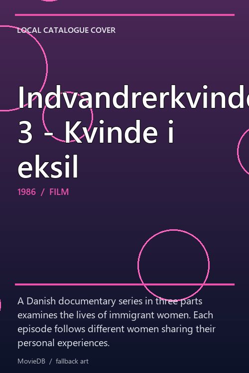 Indvandrerkvinder 3 - Kvinde i eksil poster