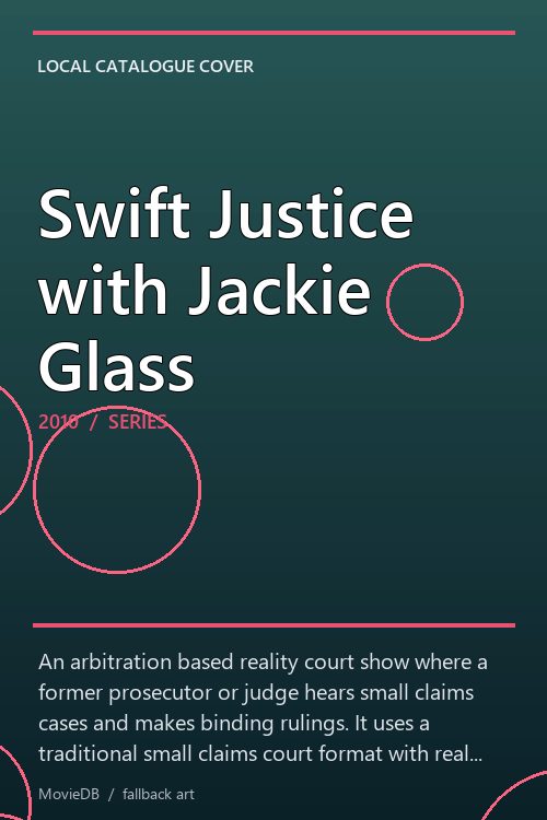 Swift Justice with Jackie Glass poster
