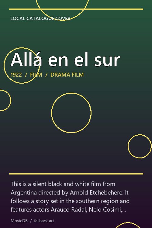 Allá en el sur poster