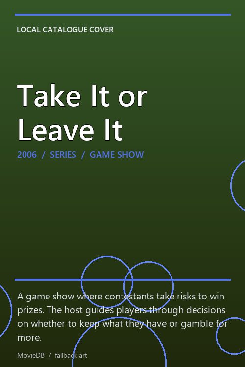 Take It or Leave It poster