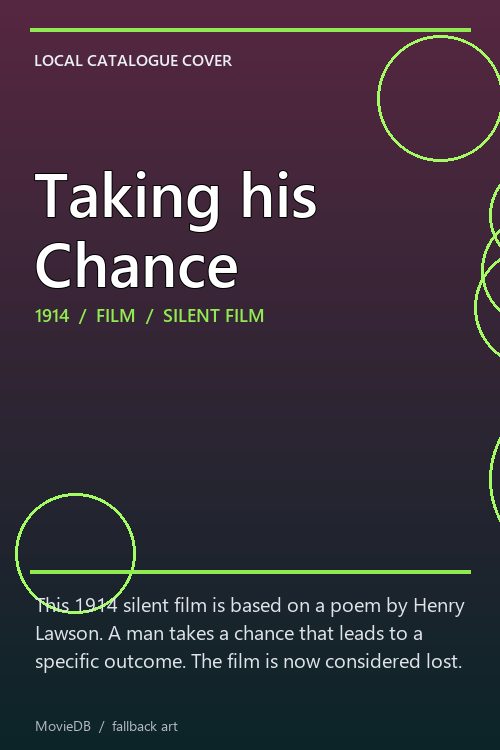 Taking his Chance poster