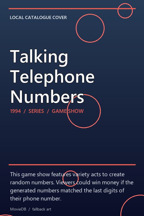 Talking Telephone Numbers poster