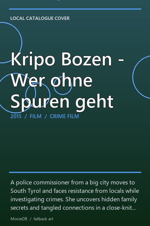 Kripo Bozen - Wer ohne Spuren geht poster