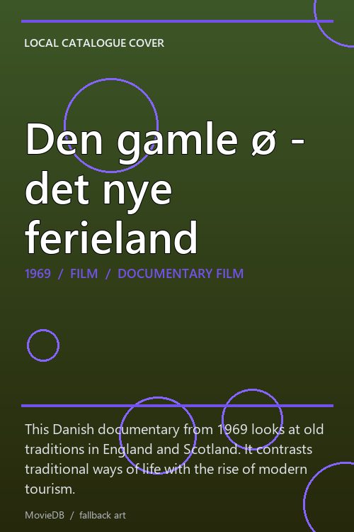 Den gamle ø - det nye ferieland poster
