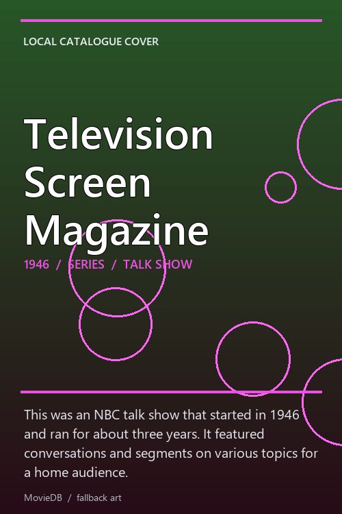 Television Screen Magazine poster