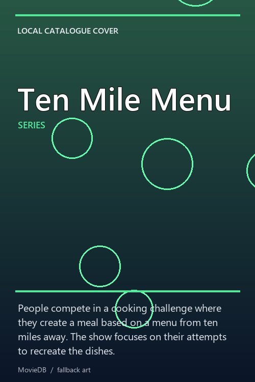 Ten Mile Menu poster