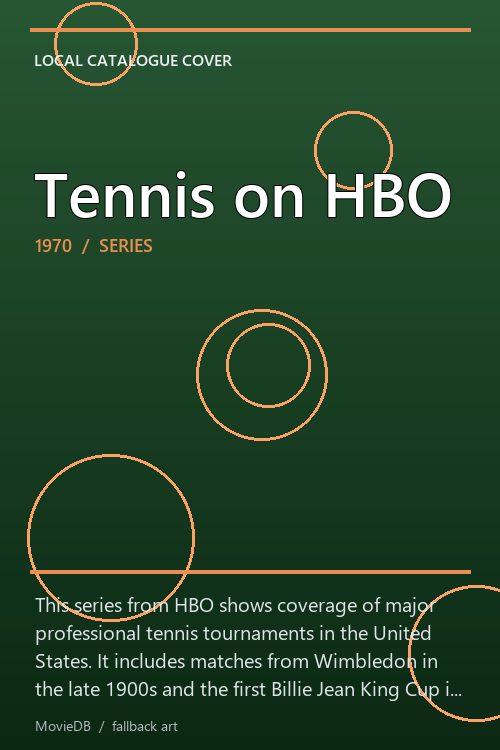 Tennis on HBO poster