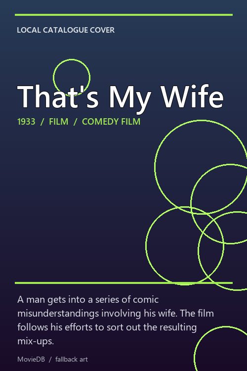 That's My Wife poster