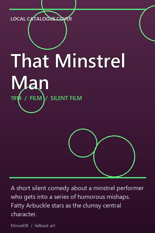 That Minstrel Man poster