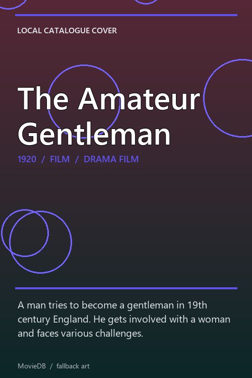 The Amateur Gentleman poster