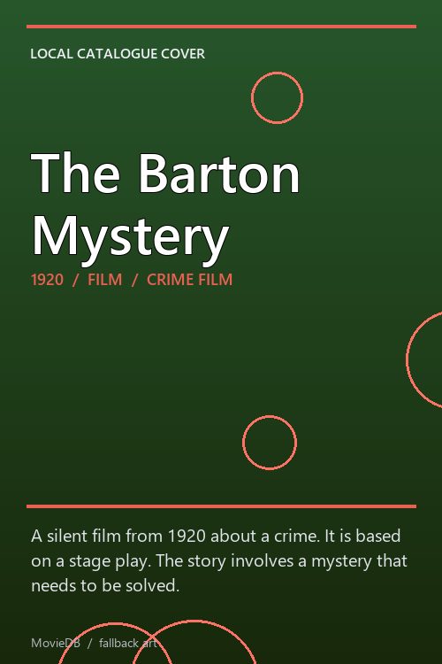 The Barton Mystery poster