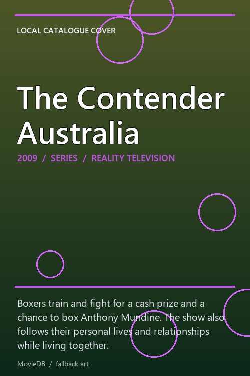 The Contender Australia poster