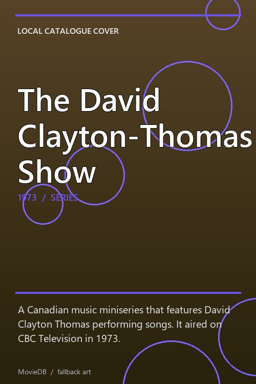 The David Clayton-Thomas Show poster