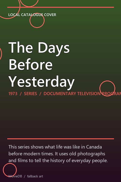 The Days Before Yesterday poster