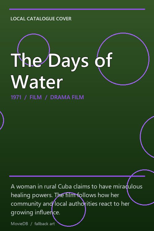 The Days of Water poster