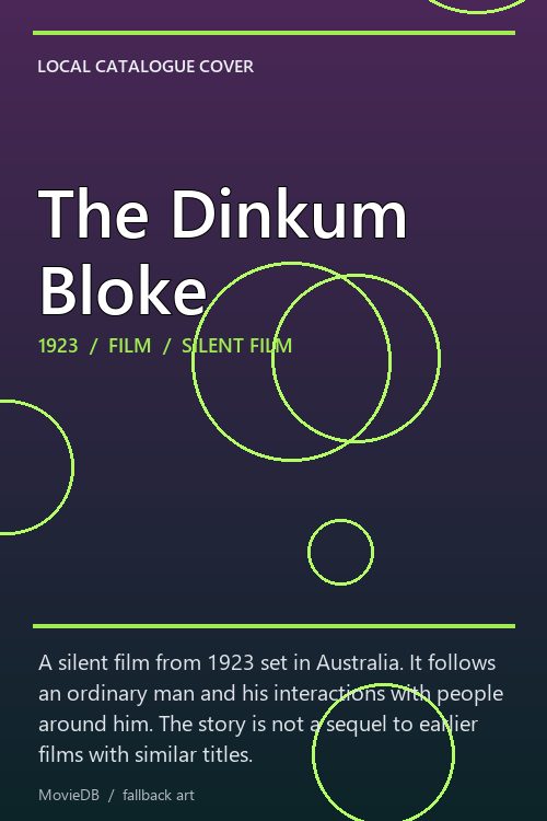 The Dinkum Bloke poster