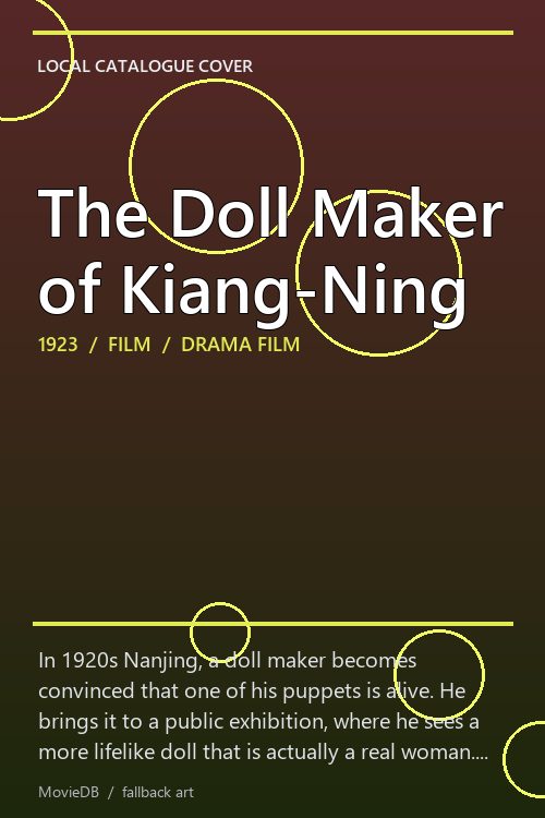 The Doll Maker of Kiang-Ning poster