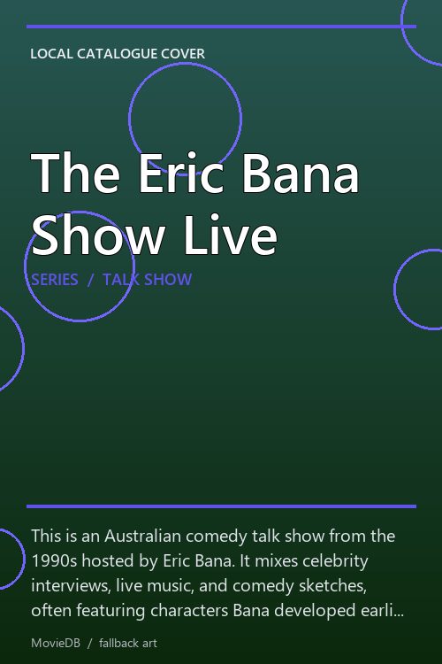 The Eric Bana Show Live poster