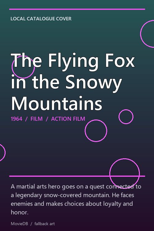 The Flying Fox in the Snowy Mountains poster