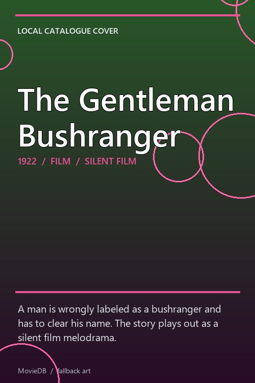 The Gentleman Bushranger poster