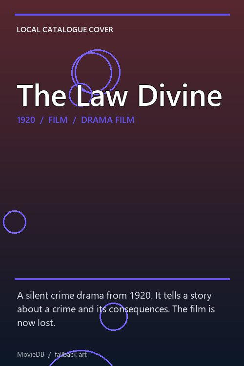 The Law Divine poster