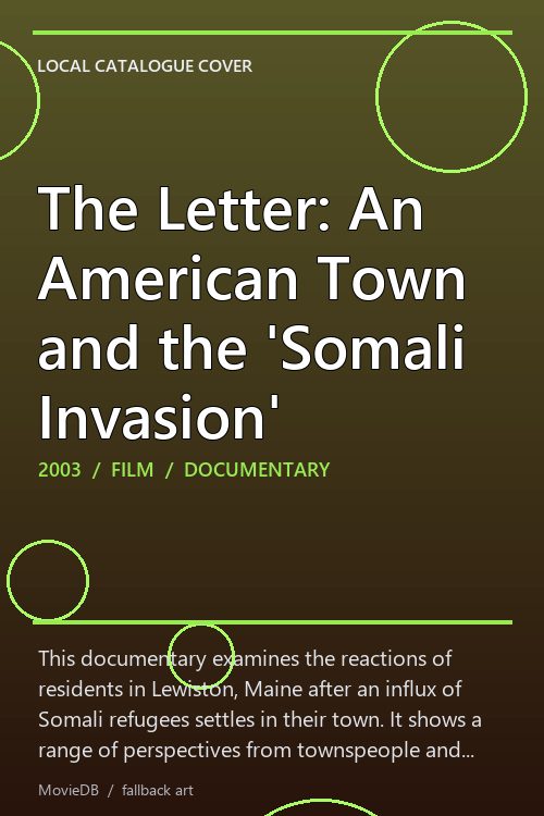 The Letter: An American Town and the 'Somali Invasion' poster