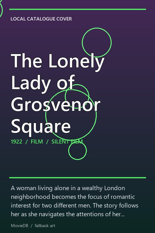 The Lonely Lady of Grosvenor Square poster