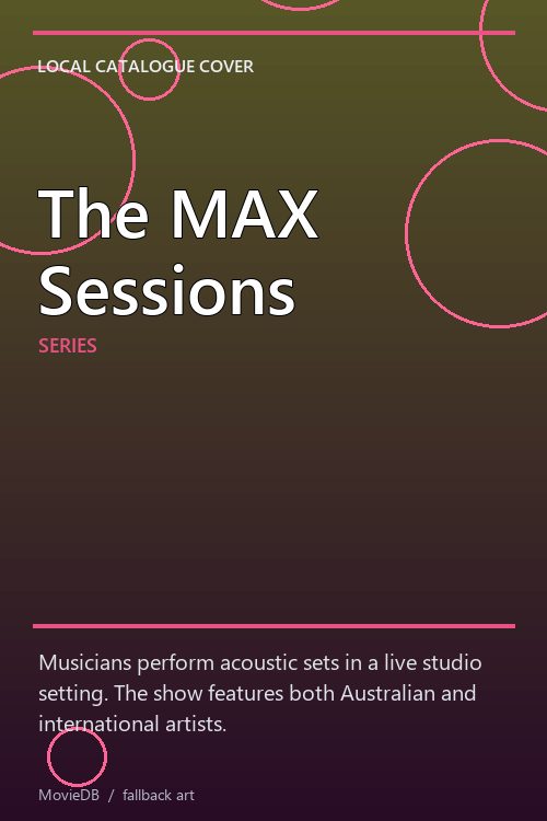 The MAX Sessions poster