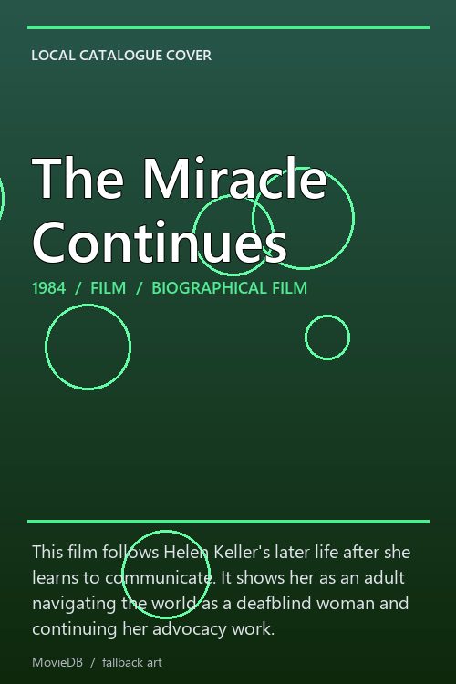 The Miracle Continues poster