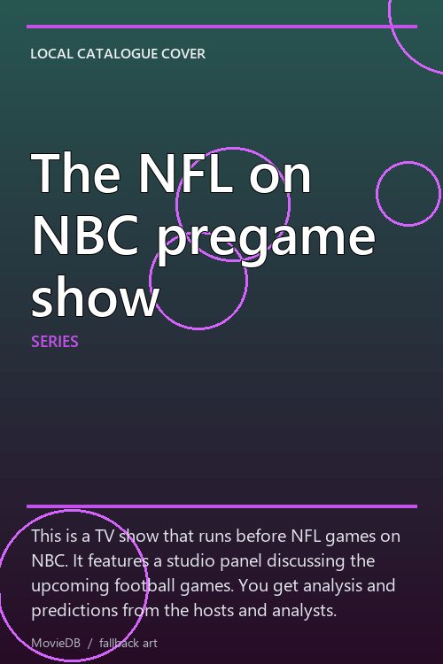 The NFL on NBC pregame show poster
