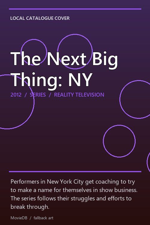 The Next Big Thing: NY poster