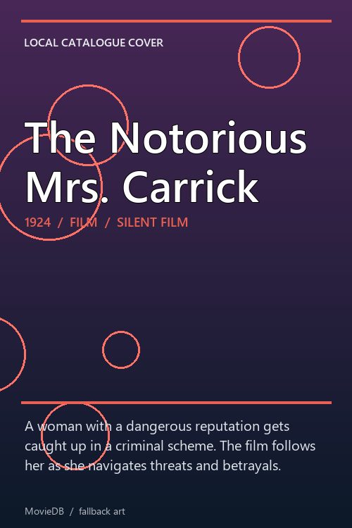 The Notorious Mrs. Carrick poster
