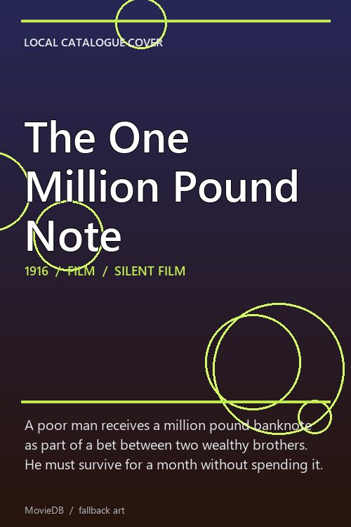 The One Million Pound Note poster
