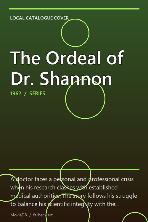 The Ordeal of Dr. Shannon poster