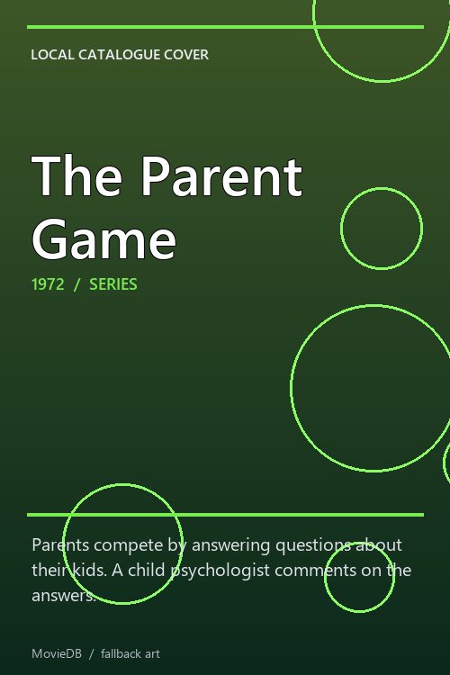 The Parent Game poster