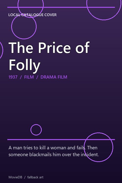 The Price of Folly poster