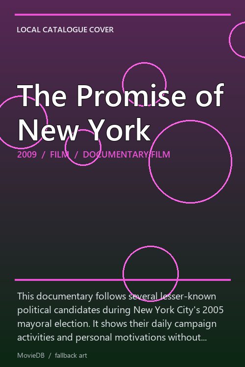 The Promise of New York poster
