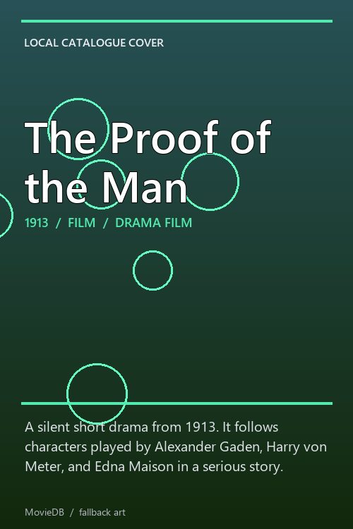 The Proof of the Man poster