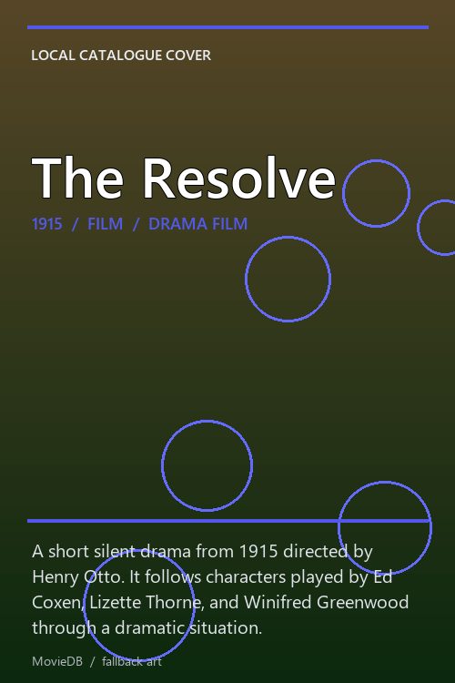 The Resolve poster