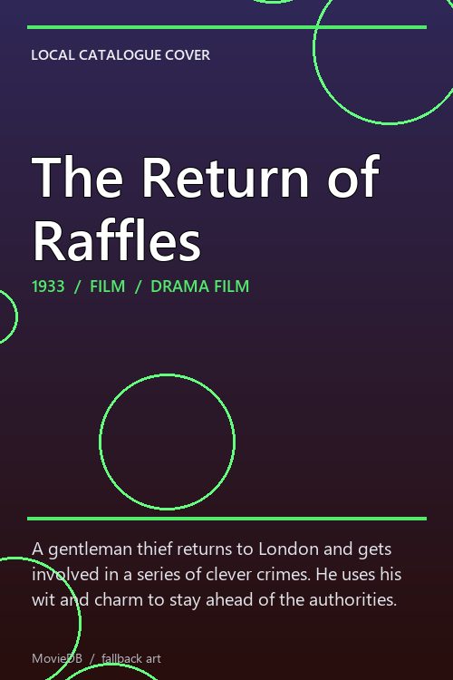 The Return of Raffles poster