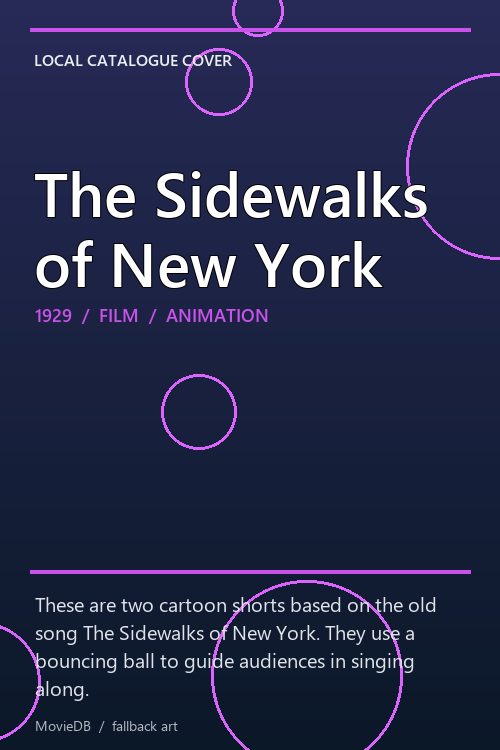 The Sidewalks of New York poster
