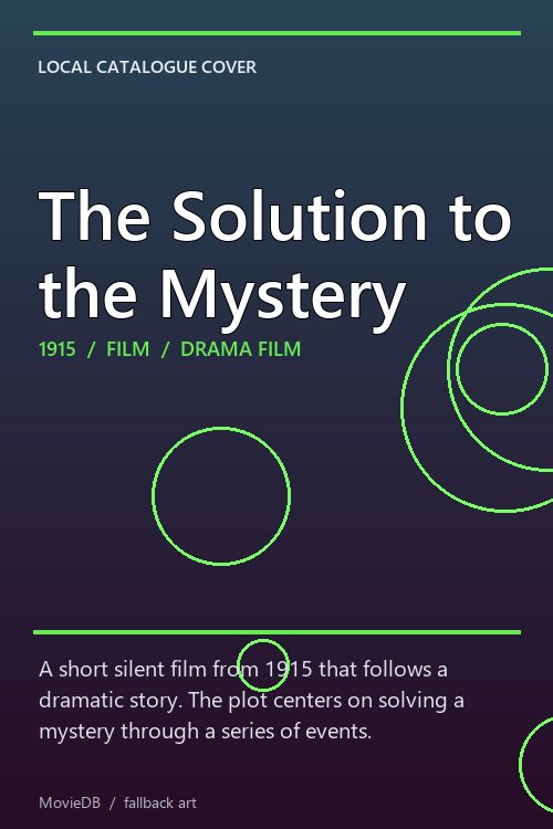 The Solution to the Mystery poster