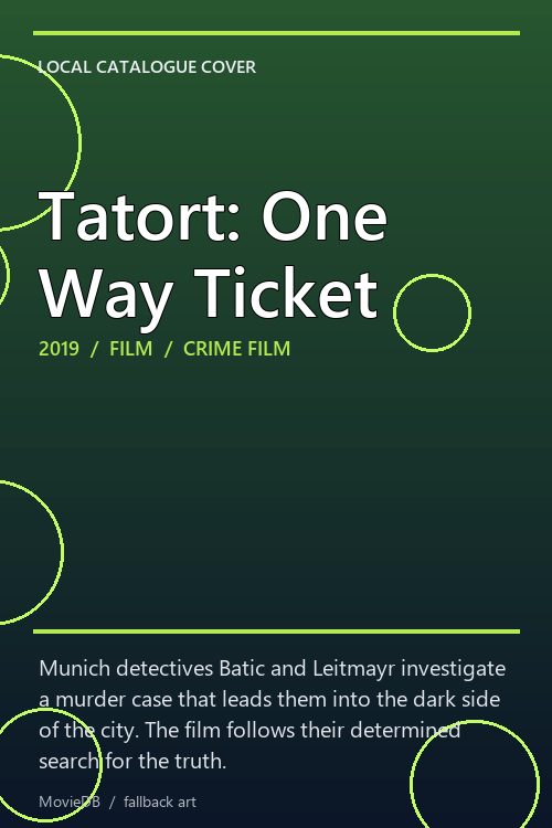 Tatort: One Way Ticket poster