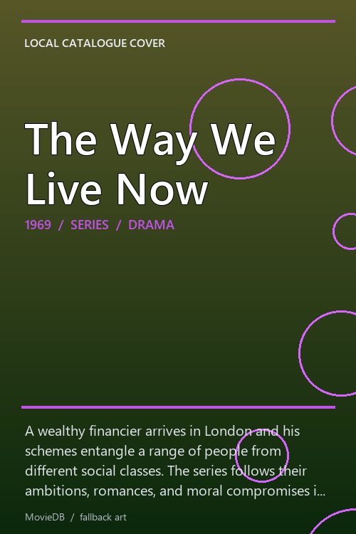 The Way We Live Now poster
