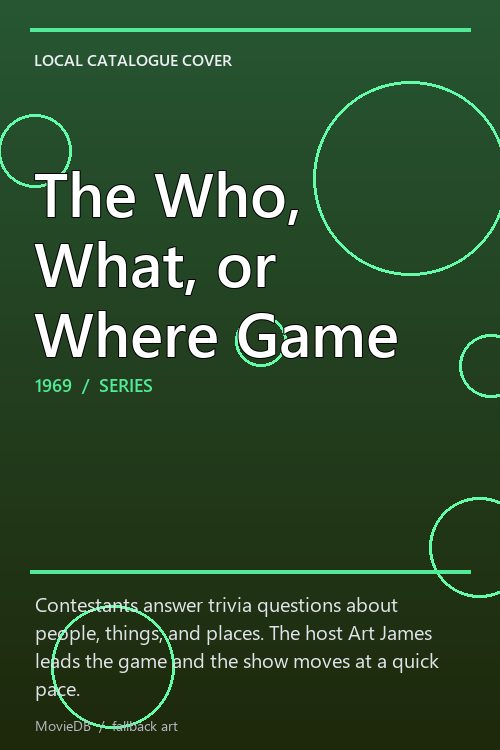 The Who, What, or Where Game poster
